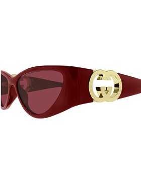 GUCCI 女士眼镜 GG1824S003 AW2025 古驰 红色几何太阳镜