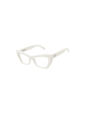 BALENCIAGA 女士太阳镜 BB0296O003 CO 巴黎世家 白色猫眼平光镜