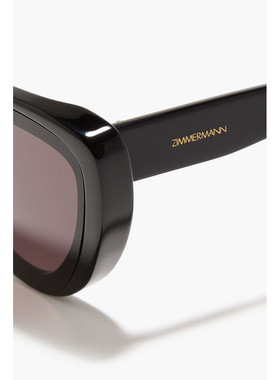 1h可退 潮奢 ZIMMERMANN 女士 猫眼醋纤太阳眼镜 4189F23BL