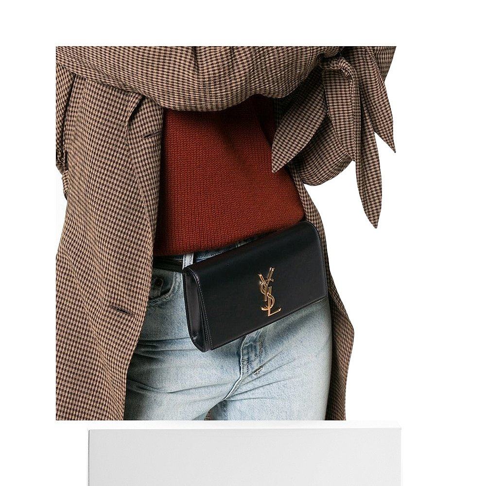 香港直邮圣罗兰女士黑色单肩包 天猫国际香港直购女士包袋