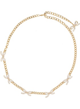 Self-Portrait 女士 BOWS 水晶项链 AW25607NGDGOLD