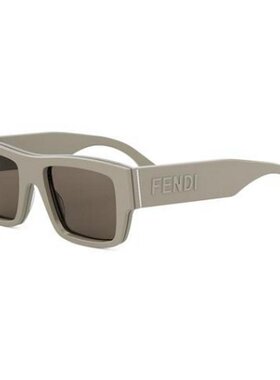 FENDI 女士眼镜 FE40118I59E AW2025 灰色 矩形太阳镜