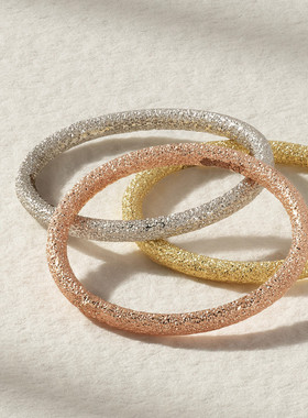 潮奢 Carolina Bucci 女士 18克拉黄色白色玫瑰金色戒指(三件套)