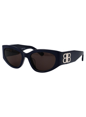 BALENCIAGA 女士眼镜 BB0324SK008 SS2026 蓝色 logo全框太阳镜