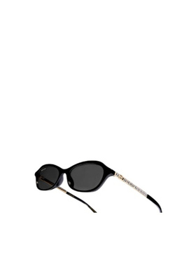 GUCCI 女士眼镜 A000PYJ07411012 AW2026 黑色 椭圆形镜框太阳镜