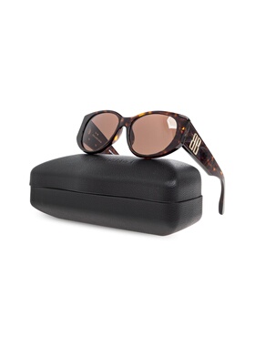 BALENCIAGA 女士太阳镜 832110T00397623 SS2025巴黎世家 棕色