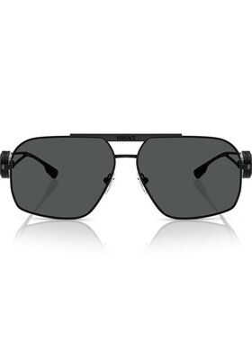 1h可退 VERSACE 男士太阳镜 VE2269143387 AW2025 黑色 几何框太