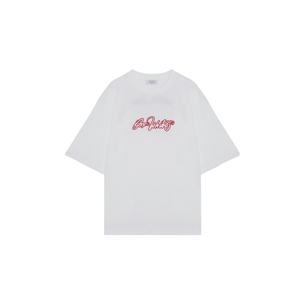 1h可退 OFF-WHITE 男士T恤 OMAA120F24JER00F0125 AW2024短袖 - 图1