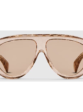 GUCCI 女士眼镜 859507J07429723 SS2026 白色 几何太阳镜古驰