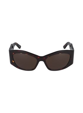 BALENCIAGA 女士眼镜 BB0329S002 AW2024 黑色 几何框太阳镜