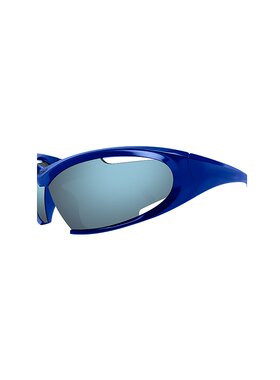 BALENCIAGA 女士太阳镜 BB0318S002 SS2025 蓝色 Sunglasses