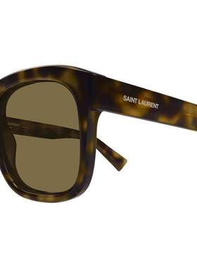 SAINT LAURENT 男士太阳镜 SL558012 AW2025 棕色 全框太阳镜