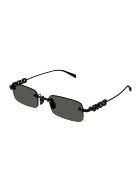 1h可退 GUCCI 男士太阳镜 GG1808S001 SS2025 黑色 矩形太阳眼镜