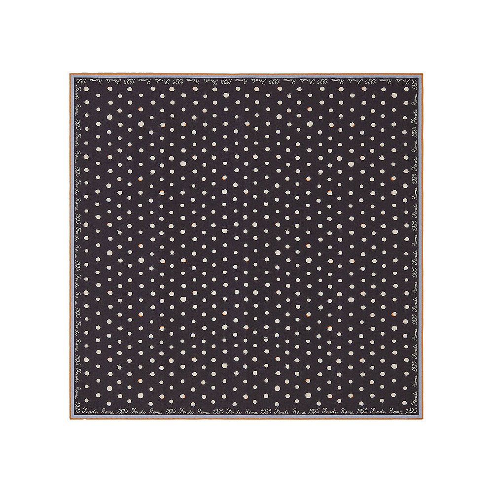 1h可退 FENDI 女士围巾 FXT155AWEYF0ZE7 SS2026 黑色 FALENA DOT - 图2