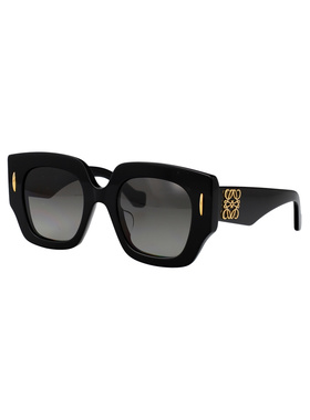 LOEWE 女士眼镜 LW40129U01B CO 黑色 几何框太阳镜