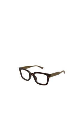 GUCCI 男士眼镜 GG2071OL002 SS2026 棕色 Sign 矩形光学眼镜古驰