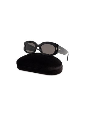 1h可退 TOM FORD 女士太阳镜 FT118705201A CO 黑色 Sunglasses