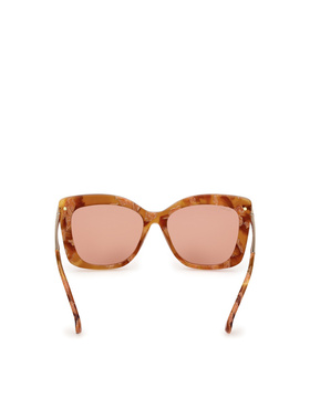 1h可退 MAX MARA 女士眼镜 MM010156E AW2024 粉红色 蝴蝶型太阳