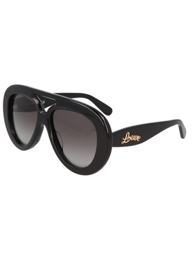 LOEWE 女士眼镜 LW40144U01B CO 灰色 徽标太阳镜