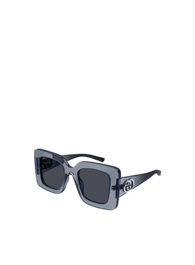 GUCCI 女士眼镜 GG2025S003 SS2026 灰色 几何框太阳镜
