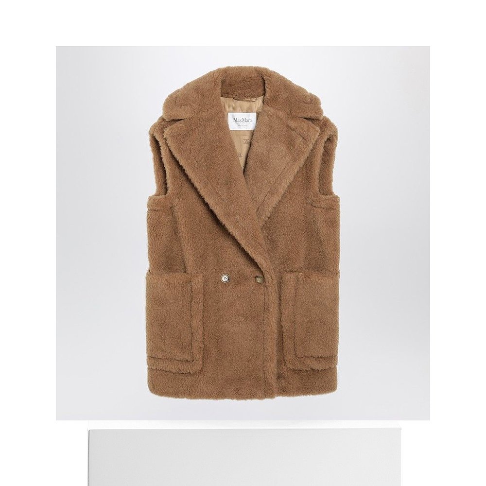 1h可退 MAX MARA 女士外套 BREDA1234WO001 AW2025 浅棕色 - 图3