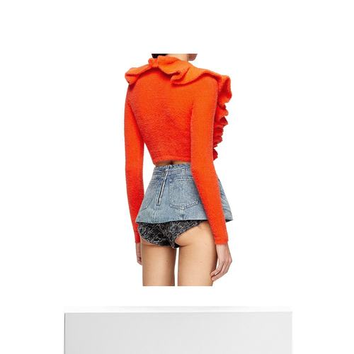 DIESEL 女士针织衫 A214480CECX38L AW2025 红色 长袖针织开衫 - 图3