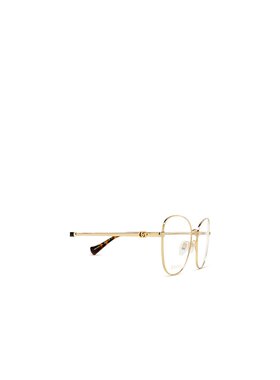 GUCCI 女士眼镜 GG1418O001 AW2023 白色 几何平光镜古驰