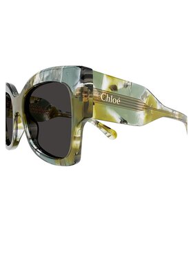 1h可退 CHLOÉ 女士眼镜 CH0252S006 SS2025 黑色 徽标太阳镜