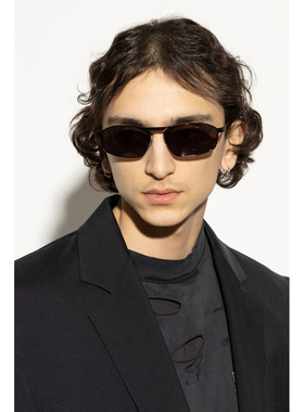 1h可退 BALENCIAGA 男士太阳镜 812830T00051000 SS2025 黑色配饰