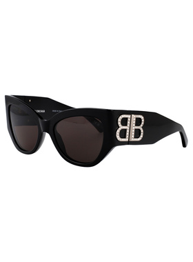BALENCIAGA 女士眼镜 BB0322S007 SS2026 黑色 蝴蝶镜框太阳镜
