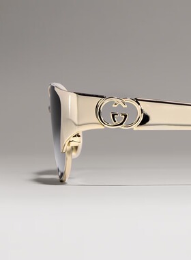 GUCCI 女士太阳镜 A000PJI33308012 AW2026 金色 Gold-tone metal