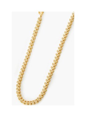 1h可退 潮奢 ZIMMERMANN 女士 12-karat 镀金水晶短项链 5545S24G