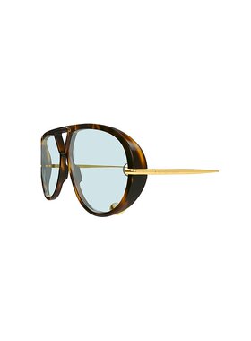 1h可退 BOTTEGA VENETA 女士眼镜 BV1273S007 SS2025 棕色太阳镜