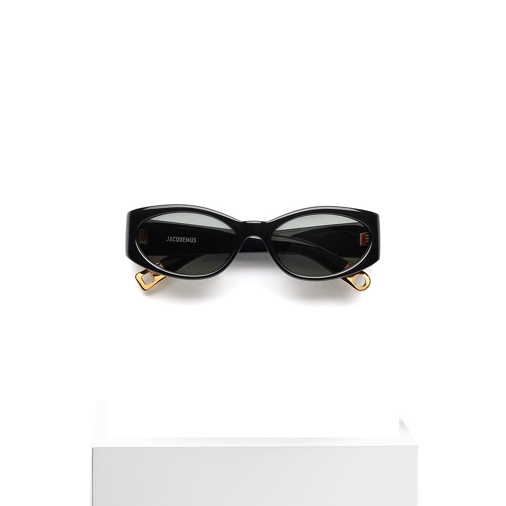 1h可退 JACQUEMUS 男士太阳镜 OVALOBLACK SS2025 黑色 1M1H54M0A - 图3