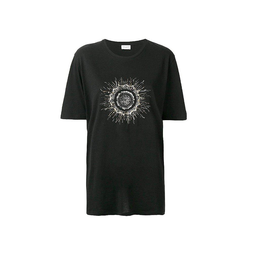 圣罗兰男士黑色全棉t恤 天猫国际香港直购T恤