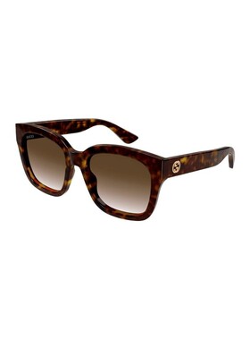 GUCCI 女士太阳镜 GG1338SK002 CO 黑色 徽标太阳镜