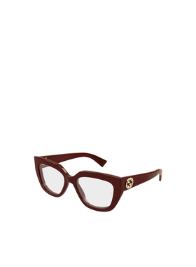 GUCCI 女士眼镜 GG1847O003 SS2025 棕色 古驰几何框平光镜