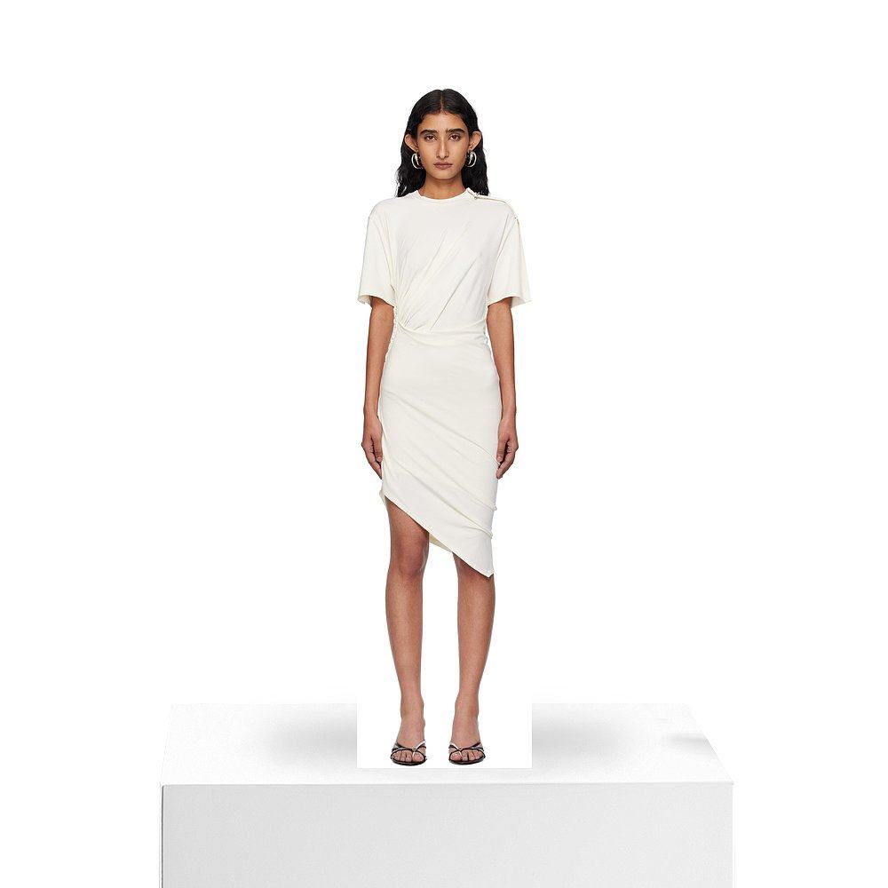 1h可退 潮奢 Mugler 穆勒 女士 白色 Draped Pierced Day 连衣裙 - 图3