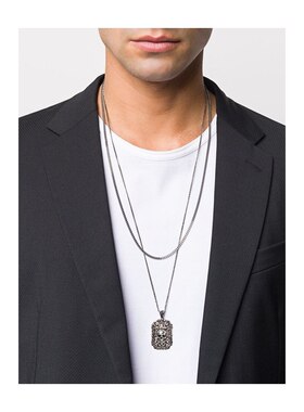 1h可退 alexander mcqueen 男士 项链吊坠挂饰
