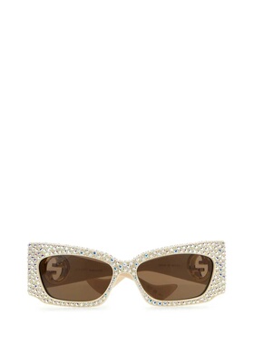 GUCCI 女士眼镜 755248J07419223 AW2023 棕色 几何框太阳镜古驰