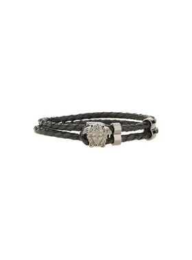 VERSACE 男士手链手镯 DG05579DMTND41UB CO 黑色 Black leather