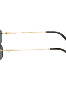versace 范思哲 女士 金色 Rimless Rectangle Medusa 太阳镜 0VE