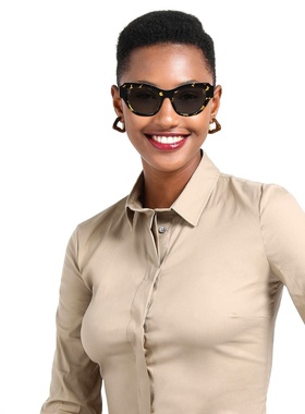 1h可退 潮奢 Burberry 巴宝莉 女士 太阳眼镜 brown棕色 舒适时尚