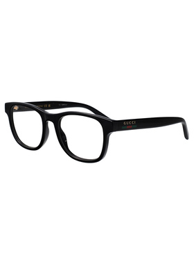 GUCCI 男士眼镜 GG1929O001 SS2026 黑色 织带眼镜