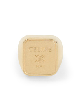 1h可退 CELINE 女士戒指 B104W6BRA35OR SS2026 金色 TRIOMPHE SQ