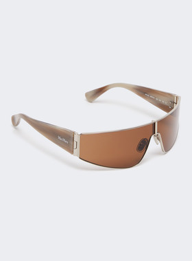 MAX MARA 女士眼镜 4801016606003 SS2026 棕色 面具式太阳镜