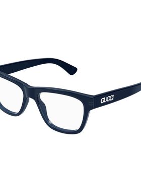 GUCCI 男士眼镜 GG1795O004 SS2025 蓝色 几何平光镜古驰
