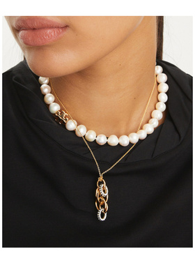 TORY BURCH 女士项链 157990783 AW2024 黄色 MILLER 密镶互扣式