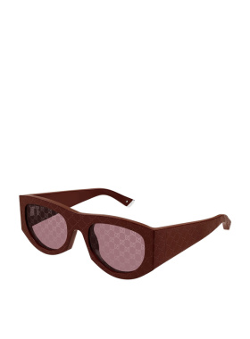 GUCCI 女士眼镜 GG1918S004 SS2025 棕色古驰 太阳镜矩形镜框