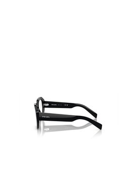 PRADA 女士眼镜 PRA07V1AB1O1 SS2024 黑色 几何框平光镜普拉达